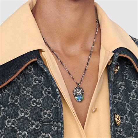 gucci crystal necklace|authentic gucci necklace.